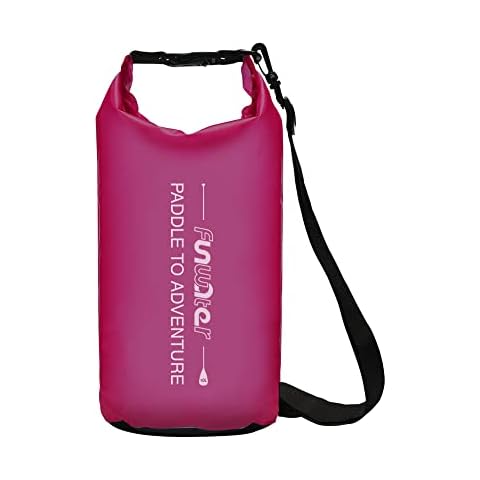 FunWater Waterproof Dry Bag 10L Roll Top Lightweight Dry Storage Bag for Travel, Swimming, Boating, Kayaking,Skiing, Camping and Beach … Cover