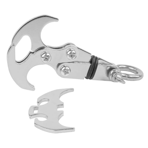 Sarini Enterhaken, Faltbare Schwerkraft-Kletterklaue, multifunktionaler Schwerkrafthaken aus Edelstahl für Outdoor-Camping, Wandern, Baumklettern