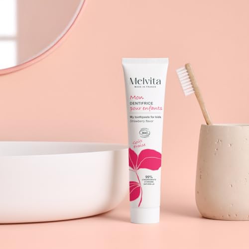 Melvita - Natürliche Kinderzahnpasta - Die Essentiellen - Zahnhygiene ab 3 Jahren - Sanfte Formel ohne Fluorid, schützt Milchzähne - Angenehmer Fruchtgeschmack - Natürliche Inhaltsstoffe - 75 ml – Bild 3