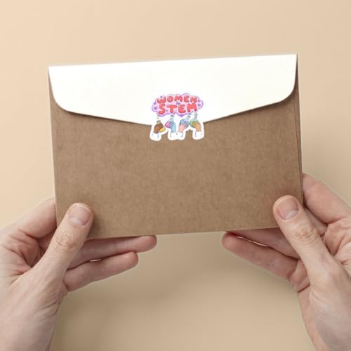 Pegatinas de vinilo STEM de científicas femeninas de 3 pulgadas impermeables para cuadernos 8