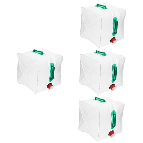 Toddmomy 4 Piezas Bolsa De Agua Clara Cubo Emergencia Bolsas De Agua para Acampar Exterior Bolsa De Agua Plegable Filtrar Colgante Accesorios para Acampar Cámping Seco De Polivinilo