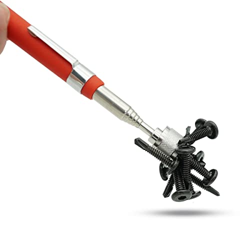 GUTIMORE Magnetic Pickup Tool Pack of 2, Flexible Magnetic Pickup 2LB,Telescoping Magnet Pickup 10LB,Strong Magnet for Hard to Reach Keys,Bolts,Nuts and Screws for Car and Home…