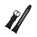 Cinturino in caucciù adatto for CASIO PRG-110Y / C/PRW-1300Y cinturino for orologio in resina nera Cinturino in silicone PROTREK(Black Black Buckle)