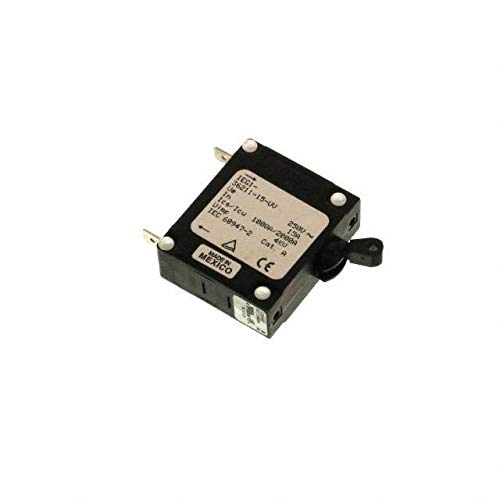 Circuit Breaker Magnetic (Hydraulic Delay) 15A 250V AC DC Lever Panel Mount IEG1-36211-15-UV