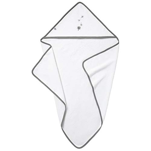Cape de bain bio d'exception broderie Jeune Pousse BabyCalin en coton haut de gamme