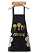 Saisiyiky Delantal de cocina diseñado para barbacoa, cocina, chefs, delantal de cocina ajustable con bolsillos para hombre y mujer, delantal de cocina para hombre y mujer