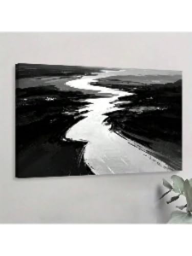 Affiche d'art sur toile paysage fluvial style impressionniste