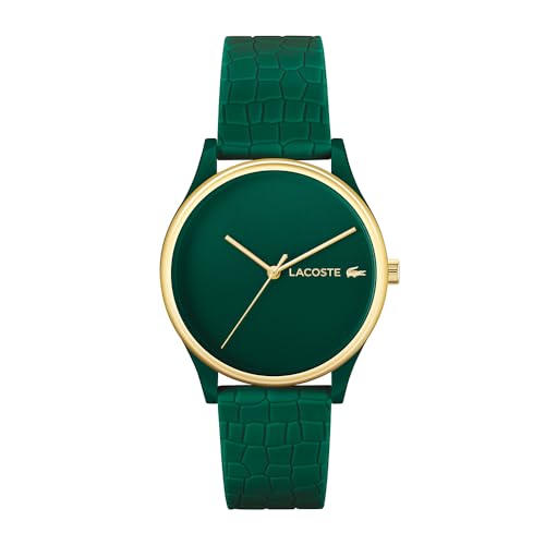 Lacoste Reloj Analógico de Cuarzo para mujer Colleción Crocodelle con Correa en silicon