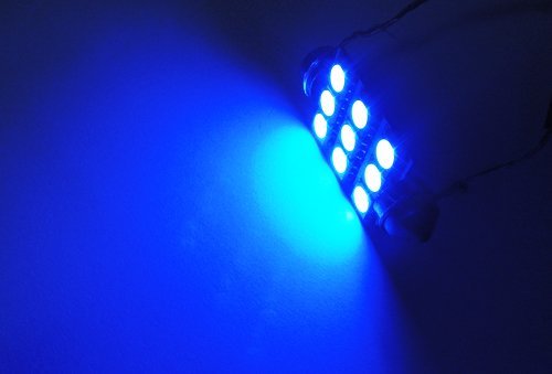 Ledin 2 Pcs 578 Festoon 9 Smd Led Courtesy Light Blue 42Mm 211-2 212-2 #TOP2