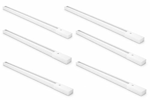 Image of JACKAL 1 Meter Length (3FT) LED Track /Track line /Trackway /Track Rail for Track Light (White Body) Pack of 6 - Compatible with All Watts Track Lights