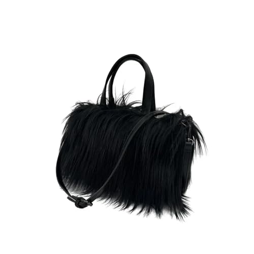 Plush Shoulder Bag Warm Faux Fur Handbags for Women Large