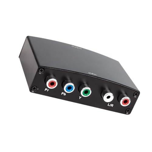 YPbPr a HDTV Convertidor Componente a 1080P Adaptador de vídeo para monitor proyector HDTV a YPbPr Converter