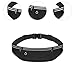 Menolana Running Belt Fanny Pack, Exercise Waist Pouch, Reflective Running Waist Pack, Sports Waist Bag for Camping Sports Workout, Black