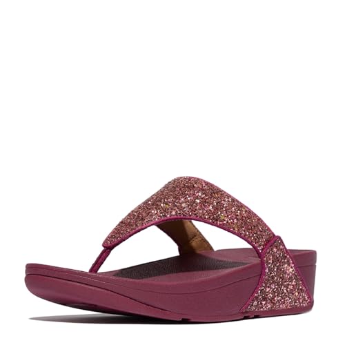 Image of FitFlop Lulu Multi-Tonal Glitter Toe-Post Sandals