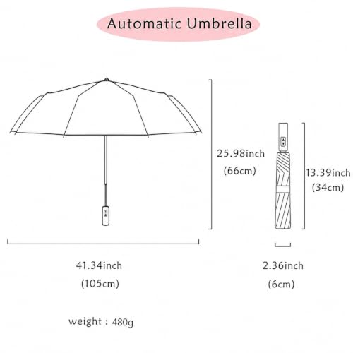 Image of Umbrella, UV Big Size Umbrella for Sun Protection Rain Windproof Strong Large 3 Fold For Men Women Kids Boys Girls Perfect & Stylish Windproof & Compact