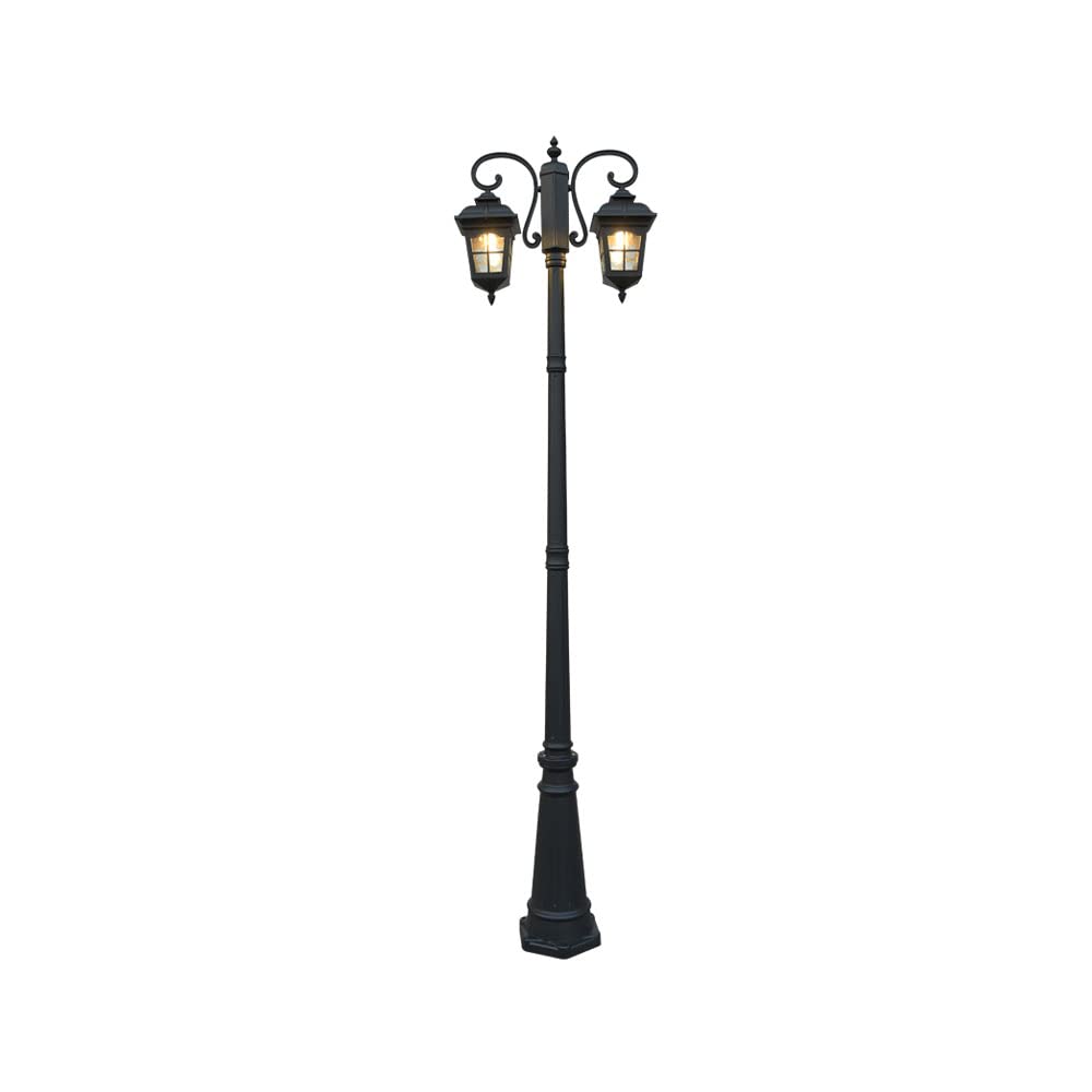 QUSYZD Lamp Post Lights Outdoor, Lamp Post Lights Outdoor, Outdoor Post Lights Anti-Rust Aluminium Garden High Pole Light Ip56 Waterproof Street Light European Garden Lights,Height 200cm