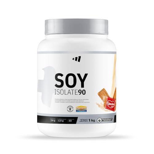 MASmusculo   SOY Isolate 90 1 Kg   Proteína Aislada de Soja   Bajo en Grasas y Azúcares   Con LACTOSA   Ayuda a Aumentar Masa Muscular   con Complejo de Enzimas Digestivas   Sabor Speculoos Lovers
