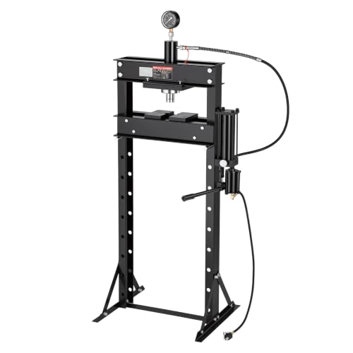 Image of VEVOR 20-Ton Hydraulic Shop Press, H-Frame Manual /Pneumatic Shop Press