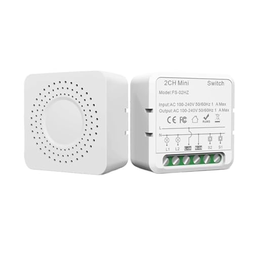 Switch Module 1/2/3/4 Channel 2-Way Control Circuit Breaker Timer LED Controller LED Dimmer(2 Gang 10A)