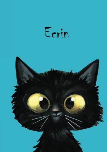 Ecrin: Personalisiertes Notizbuch, DIN A5, 80 blanko Seiten mit kleiner Katze auf jeder rechten unteren Seite. Durch Vornamen auf dem Cover, eine ... Coverfinish. Über 2500 Namen bereits verf