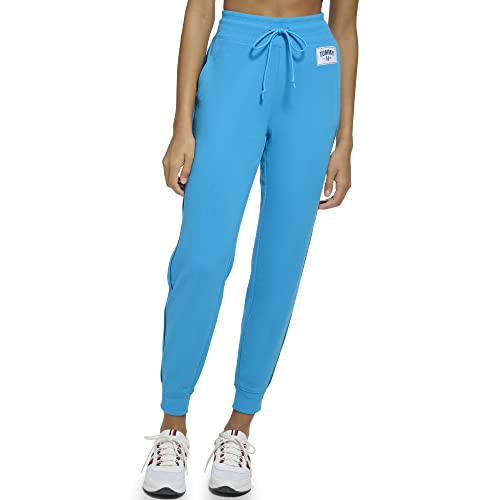 Pantalon de jogging femme Tommy Hilfiger bleu Atlantique XL : bas de survêtement en coton côtelé