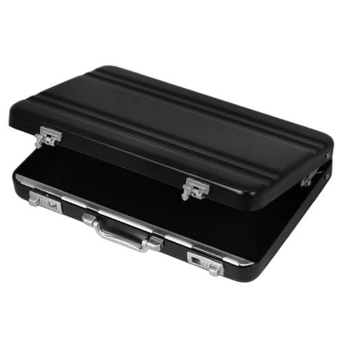 jojofuny アルミ合ビジネスカードケース コンパクト携帯用名刺収納ボックス 大容量スナップロック式 持ち運び便利なスーツケース型カードホ