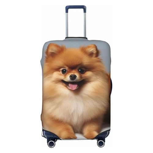Travel Luggage Protector Cover Cute pomeranian Suitcase Covers for Luggage Fashion Washable Elastic Luggages Cover Protector Scratch Resistant Travel Essentials Suitcase Cover Fits 18-32 Inch