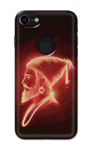 Image of Plastic Printfidaa Printed Hard Back Cover Case For Apple iPhone 7 Logo | iPhone 8 Logo Back Cover (Chatrapati Shivaji Maharaj) -112, Multicolor