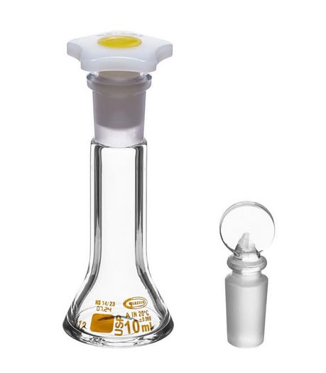 United Scientific® Glassco Volumetric Flask, Class A, Individually Certified, Wide Mouth, 10 mL