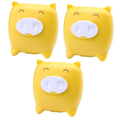 3 Set Di Custodia Per Lenti A Forma Di Maialino Versatile Per La Casa E 2 Pezzi x 3