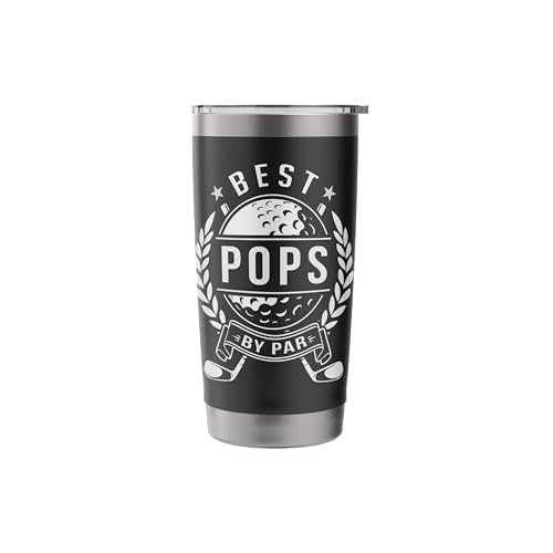 Pops The Best By Par Golf Lover Stainless Steel Insulated Tumbler