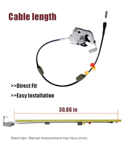 Image of Right Passenger Side Rear Door Upper Latch Cable, Compatible with 1999-2003 Ford F-150, 1997-1999 F-250 Extended Cab, Replaces 6L3Z-18264A26-A, 6L3Z18264A26A