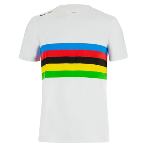T-shirt en coton Santini UCI Rainbow 2025 taille 7 ans manches courtes