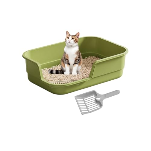 Caja de arena para gato extra grande con lados altos y entrada baja miniatura 1