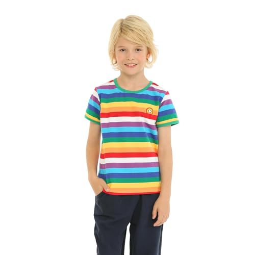 Mud Kingdom Bimbo Boy Banda T-Shirt Arcobaleno 6 (48-51 libbre) ins./47-58. verde