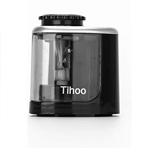 F Fityle Apontador De Lápis Elétrico Do Escritório Auto Para Crianças 6-8mm De Diâmetro Lápis Preto