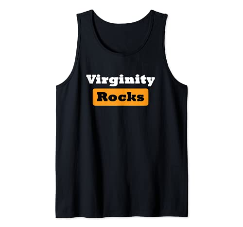 Virginity Rocks Sarcastico divertente regalo della verginità uomini donne Canotta