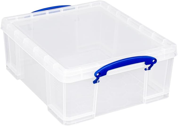 Really Useful Plastic Storage Box 12.9 Litre CLEAR Single