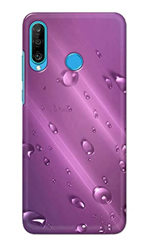 Image of PRINTFIDAA Water Bubbles in Lilac Background Printed Designer Hard Back Case Cover for Huawei P30 Lite /Nova 4e, Marie-L21BX, MAR-L01A, MAR-L21A, MAR-LX1A -(VS) MVN1005