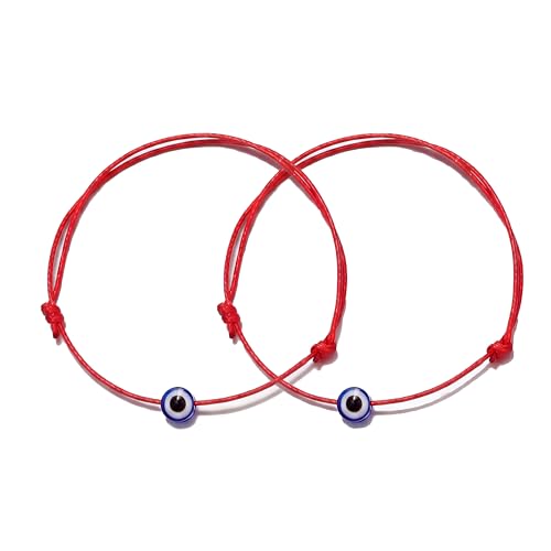 Image of Fesciory Evil Eye Bracelets for Women, Adjustable Amulet Red String Jewelry