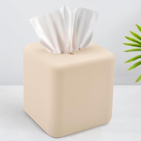 AOTASO Beige Silicone Tissue Box Cover Cover
