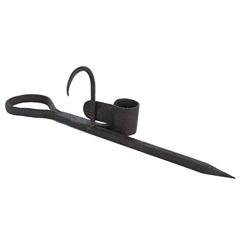 TG,LLC Hand Forged Iron Sticking Tommy Miner Candle Stick