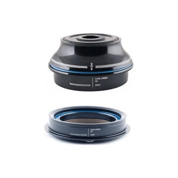 Cane Creek Semi-Int 40-Series 1-1/8 x 1.5 Cart Crown Taper Steerer Headset, Black, 40mm