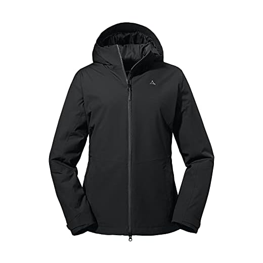 Schöffel Damen Jacket Torspitze L, winddichte, wattierte Winter Wanderjacke, atmungsaktive, schnelltrocknende Outdoorjacke mit T8-Tech Stretch, black, 38