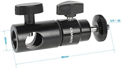 CAMVATE Light Stand Mount Articulated 1/4''-20 Mini Ball Head for Monitor/LED Light - 1952