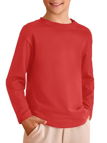 Image of Haloumoning Kids Boys Long Sleeve Crewneck T-Shirts Tee Tops 5-14 Years
