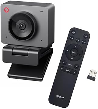 OBSBOT Meet SE 1080P 100FPS Webcam & Remote Combo. AI Framing Streaming Camera with 1/2.8" Sensor, Beauty Mode, Gesture Control, Staggered HDR, Web Camera for Desktop Computer, Laptop, Meeting.