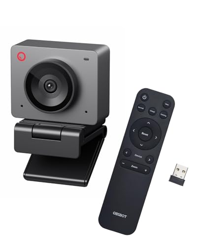 OBSBOT Meet SE 1080P 100FPS Webcam & Remote Combo. AI Framing Streaming Camera with 1/2.8" Sensor, Beauty Mode, Gesture Control, Staggered HDR, Web Camera for Desktop Computer, Laptop, Meeting.