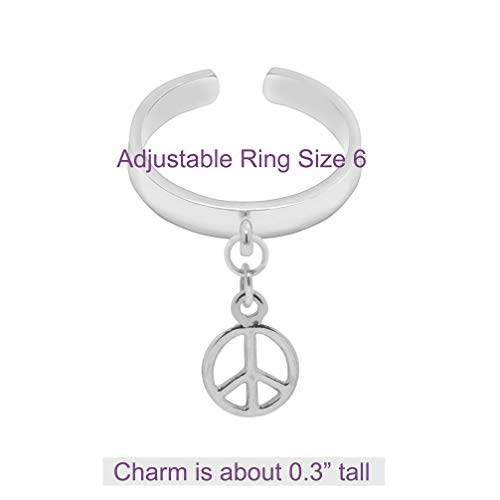 Image of Spinningdaisy Dangling Mighty Tiny Charm Adjustable Ring