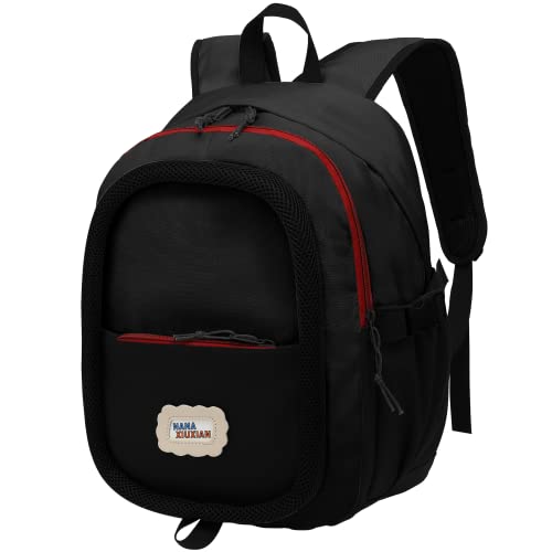 Image of Leaper Water-resistant Laptop Backpacks Lightweight Shoulder Backpack Cute Travel Satchel Black